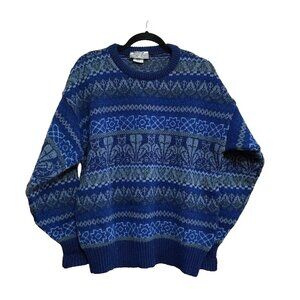 CRAFTCENTRE Cymru Gwynedd Wales Womens Large Pure Wool Pull Sweater Size Large